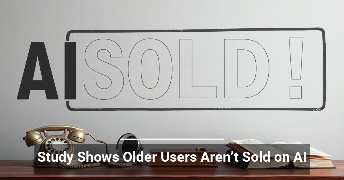 Study Shows Older Users Aren’t Sold on AI