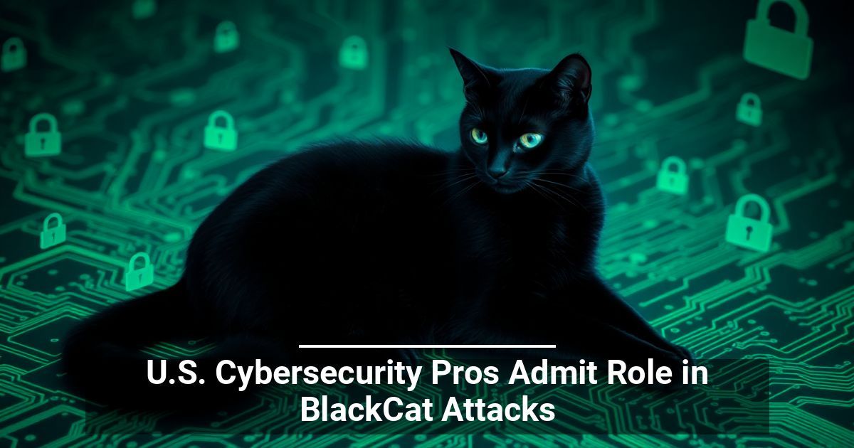 U.S. Cybersecurity Pros Admit Role in BlackCat Attacks